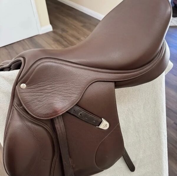Bates Elevation Deep Seat Luxury Brown Leather Saddle